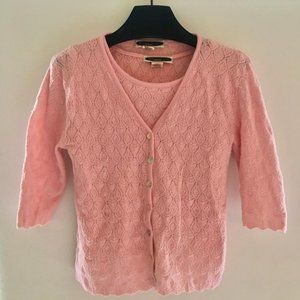 Vintage Blue Asphalt Light Pink Twin Set 1990s